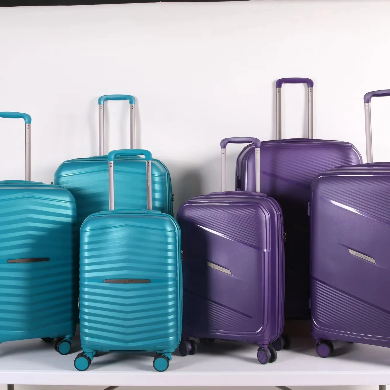 2024 New design hard suitcases travel bag hot sale 19/21/23/25/27/29  PP luggage sets 6 pieces colorful Detachable wheel
