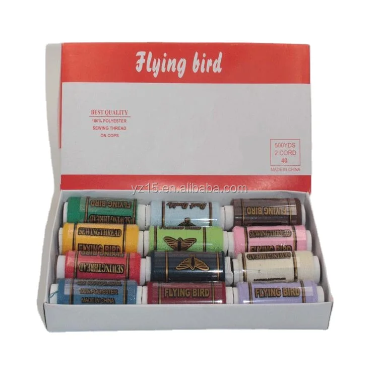best quality  colored sewing thread  40/2 100% spun polyester sewing thread 40/2