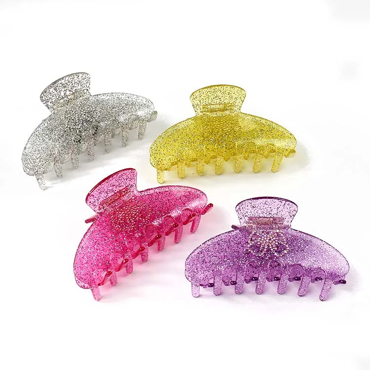 CANYUAN European and American style dot diamond sparkling hair claw colorful iridescent cute glitter hair clip