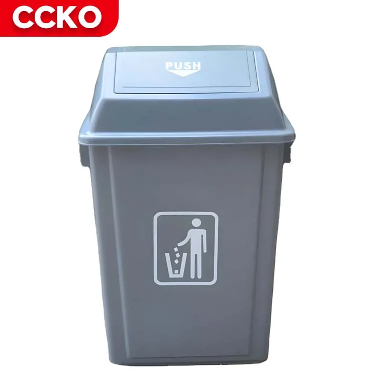 Commercial 60L 120L 16 Gallon Double Plastic Garbage Can Waste Bins Trash Bin Dustbin Trash Can Outdoor Recycle Bin With Pedals