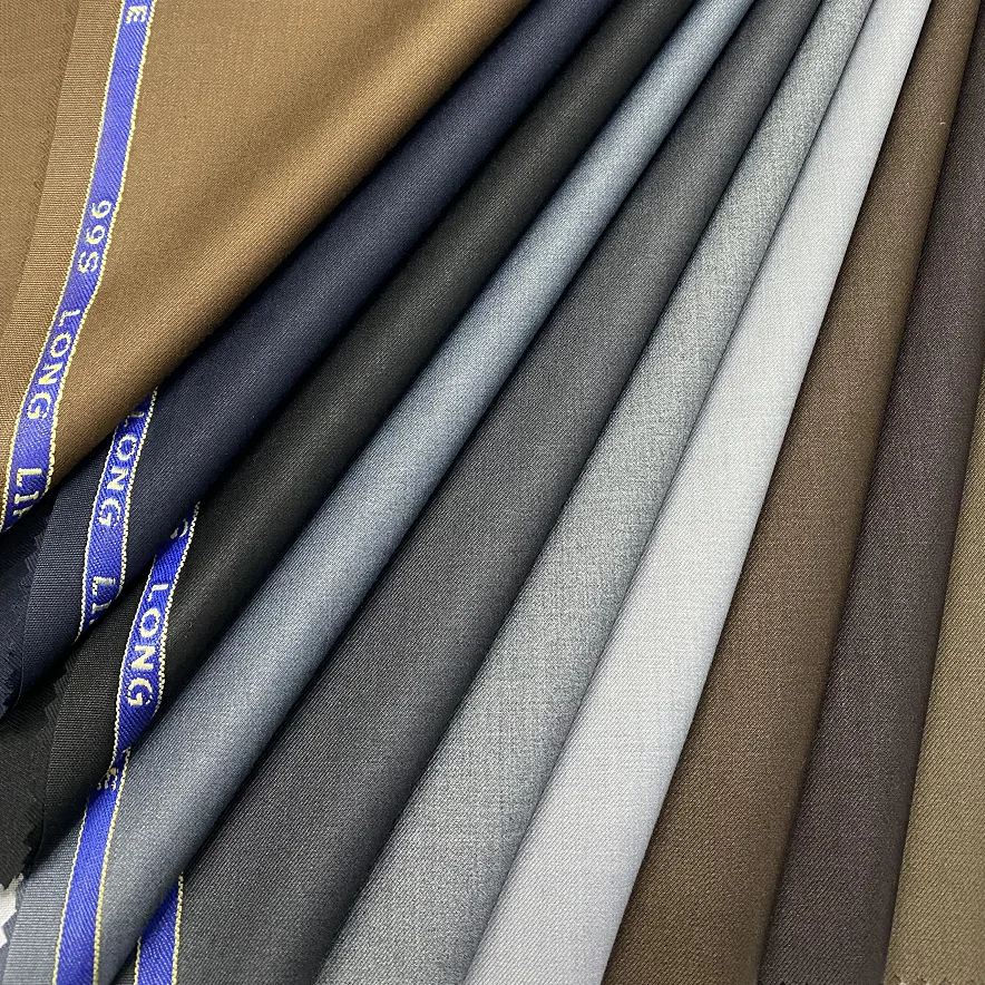 Fashionable Soft Plain TR Arabic Thobe Fabrics Suiting 65Polyester 35 Viscose Uniform Fabric