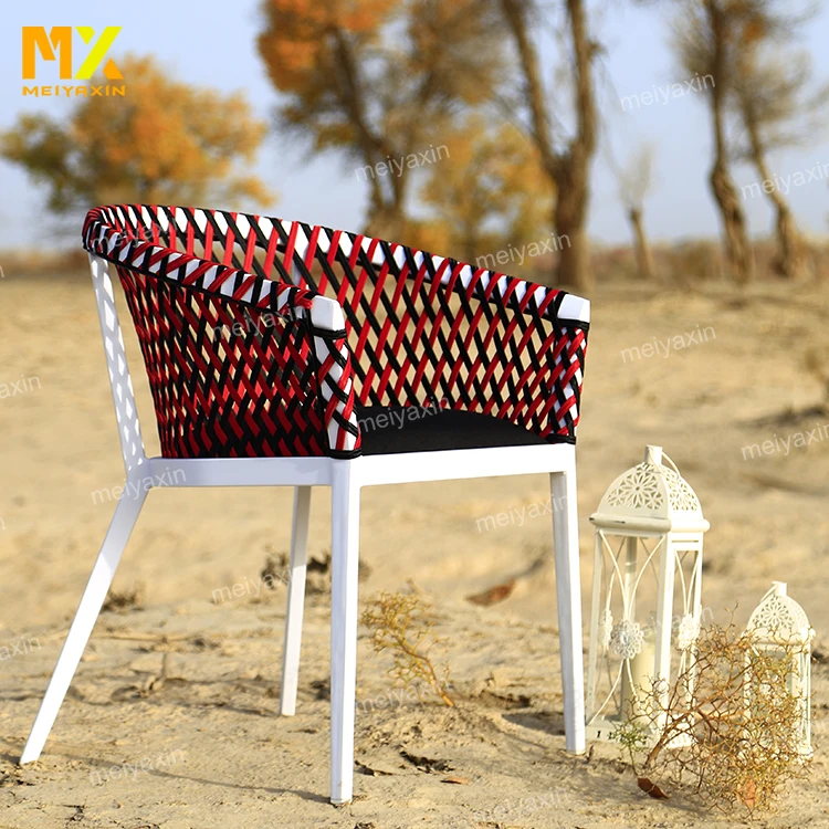 
MX waterproof commercial rope woven outdoor dining table and chairs set 