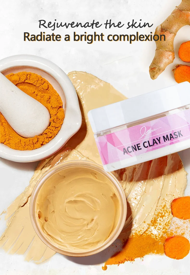 Factory Custom Natural Organic Kaolin Face Skin Care Mud Mask Deep Cleansing Oil Control Anti Acne Clay Mask