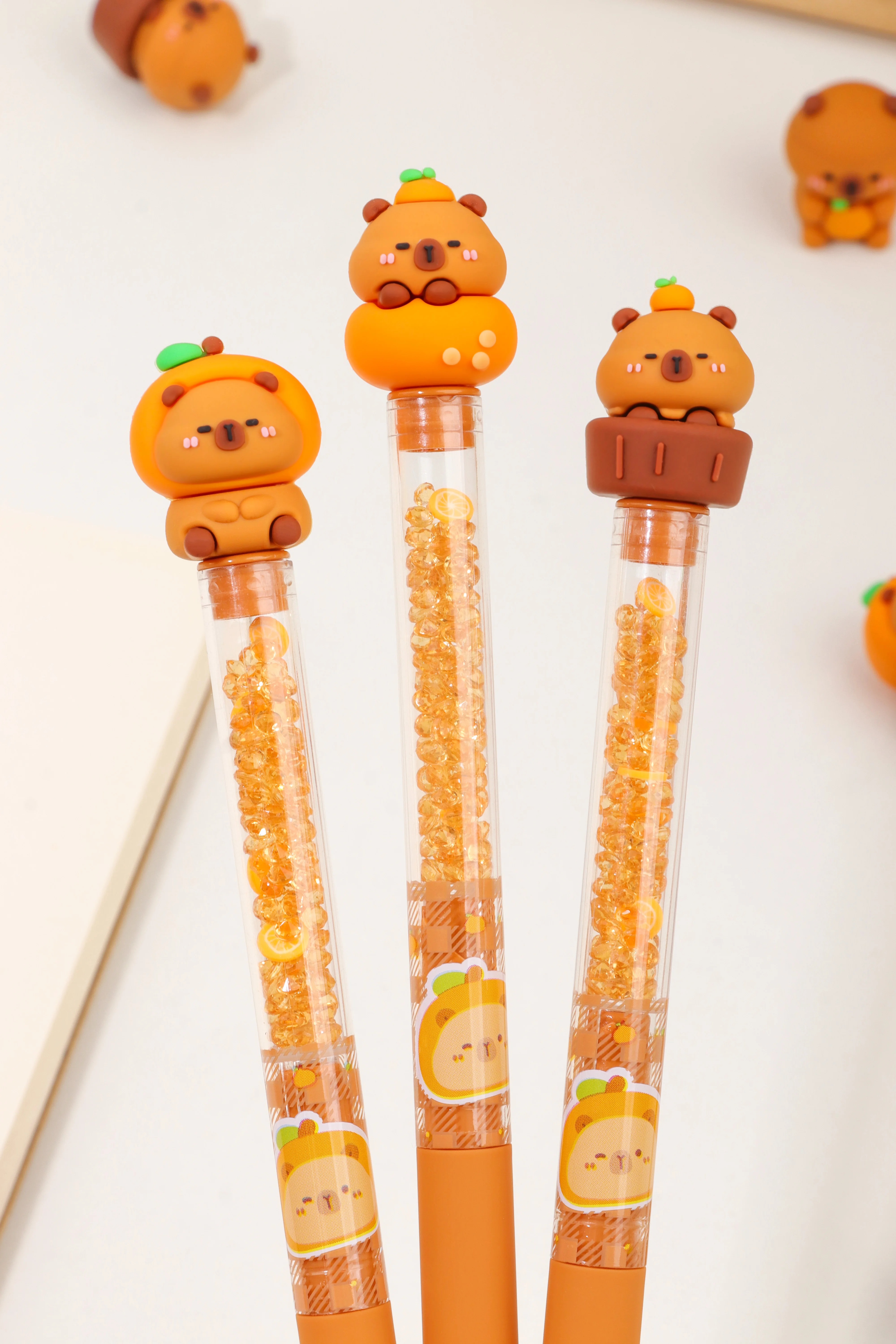 Hot Selling Cute new  Fancy Pen Kawaii PVC Soft Gel Pen Cute utiles escolares and papeleria kawaii Top-ranking