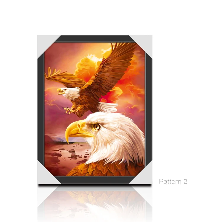 3 images changing 3D lenticular flip picture of eagle flying poster