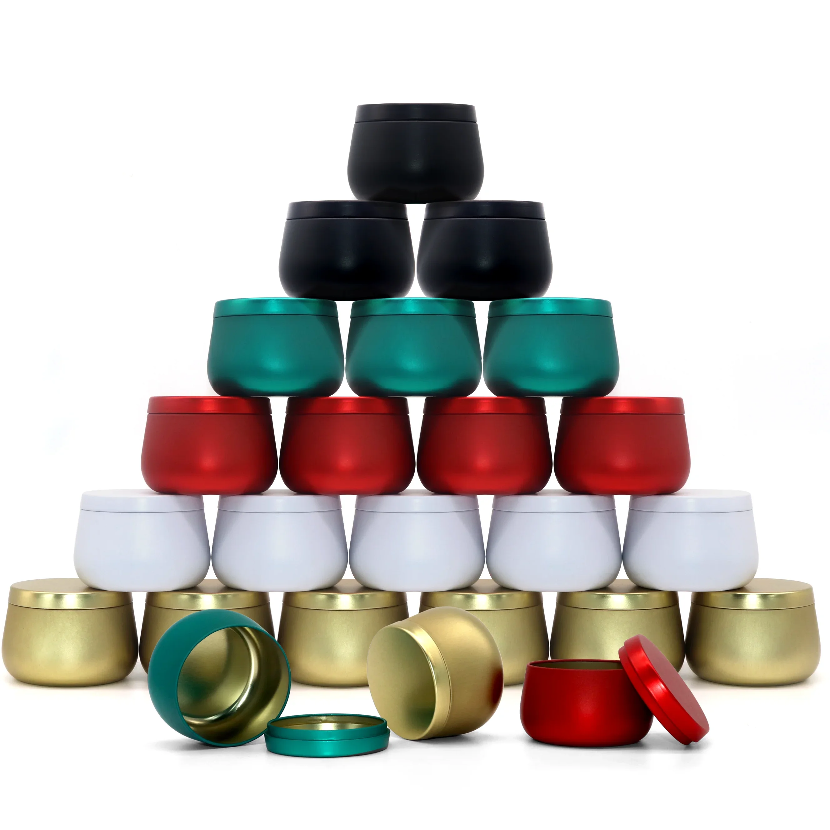 Wholesale Round Empty Metal Luxury Storage Candle Jars   4oz 8oz 6-ounce candle tin