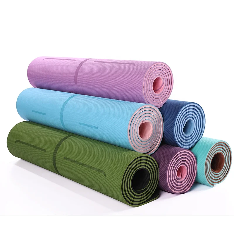 Eco friendly non-slip custom yoga mat natural rubber custom printed pilates matsAnti slip TPE yoga mat with print