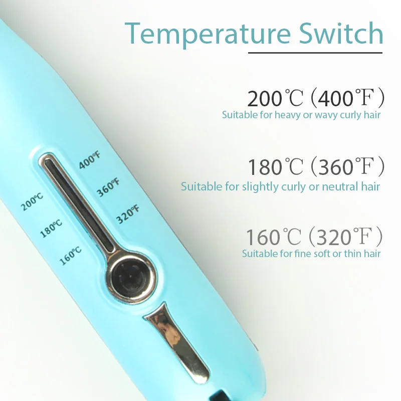 Cordless LED Display Hair Straightener USB Wireless Portable Flat Iron