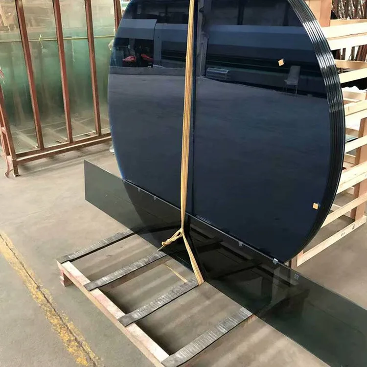 Customized 8 mm 10 mm Tempered Flat Round Glass Furniture Table Top Safety Glass