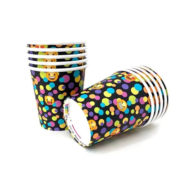 Wholesale Disposable Paper Cup PLA coated/ waterbase coated  single/double wall with lids for cold and hot drinks