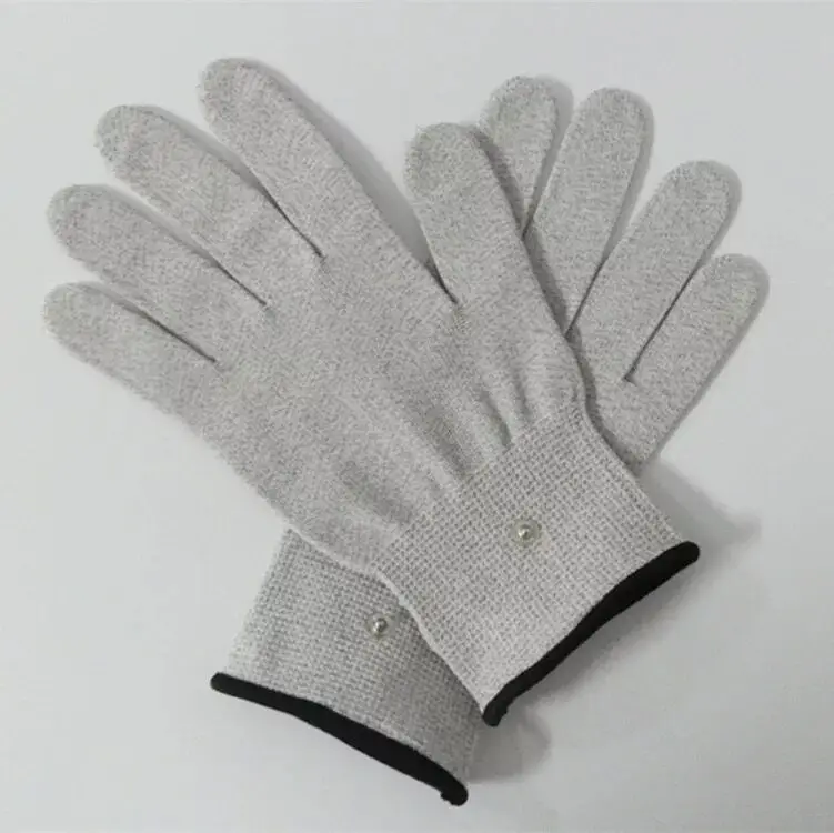 Factory Wholesale Silver Fiber Tens Conductive Physical Therapy Electrotherapy electrode massage glove