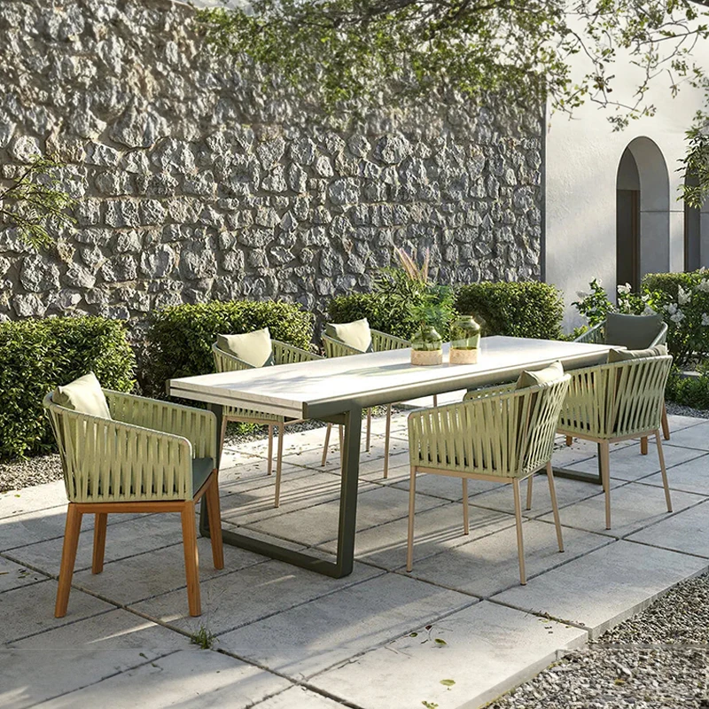 Modern Style Hotel Patio Furniture Garden Solid Teak Wood Table With unfolded structure expandable Outdoor Dining Table