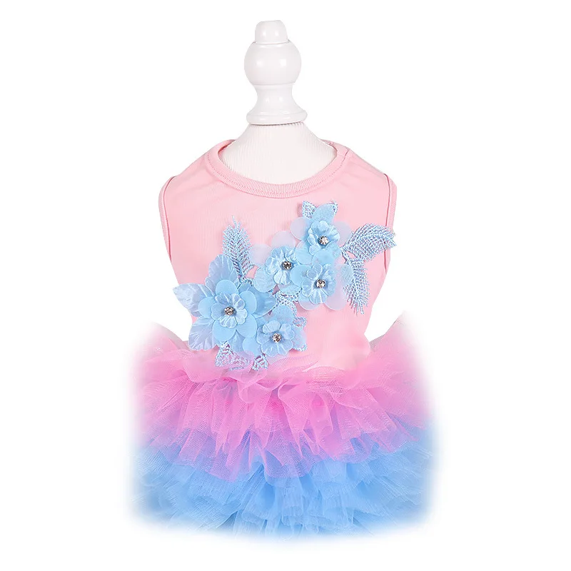 High Quality Pet Clothing Cute Bouquet Lace Skirt Pet Clothes Princess Style Cat Tutu Dress For Dog And Cat Costume