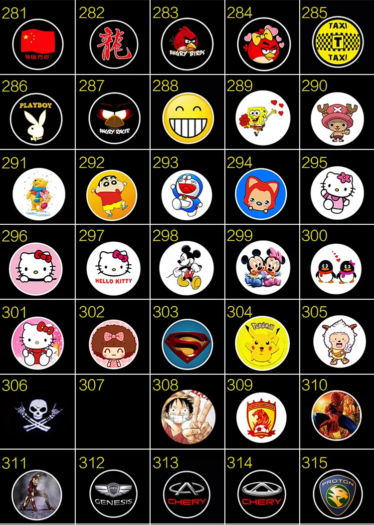 luxury car easy installation LED door lights to map custom door projection lights