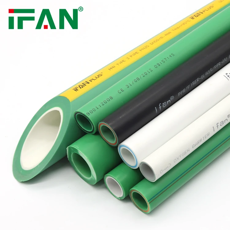IFAN Plus Full Size Ppr Pipes And Fittings PN20 20mm-125mm Black Water Ppr Pipes For Hot Water