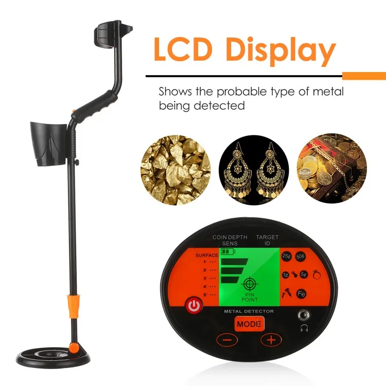 Outdoor Underground Metal Detector Easy Installation Gold Metal Finder Treasure Hunter Sensitivity Adjustable for Gold Metal Jew