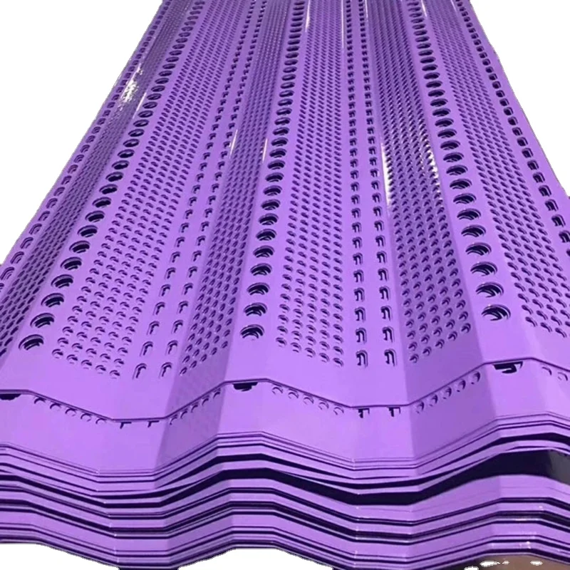 Solid Highway Stainless Steel Galvanized Steel Perforated Metal for Noise Barriers Wind Dust Fence