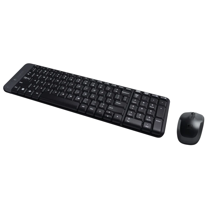 Logitech Mk220 2.4ghz Super Slim Wireless Keyboard And Mouse Combo For Office Desktop Gift Set