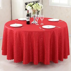 120' Wedding Decoration Round Table Cloth Polyester Jacquard Fabric Table Cloth