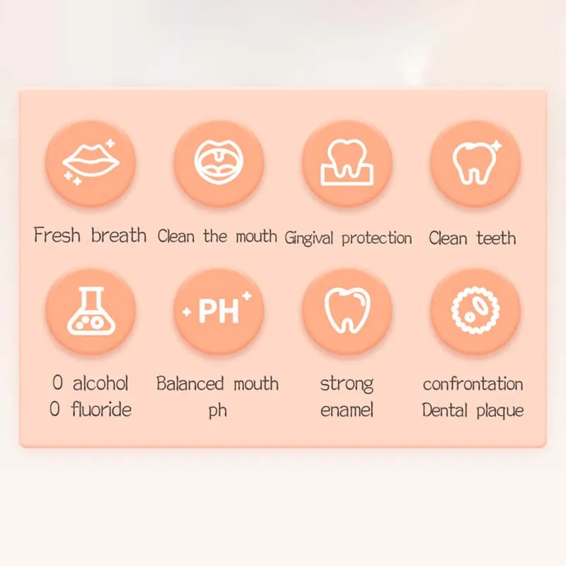 Private Label 250ml Natural Organic Teeth Whitening Dental Care Cleaning Teeth Mint Mouthwash