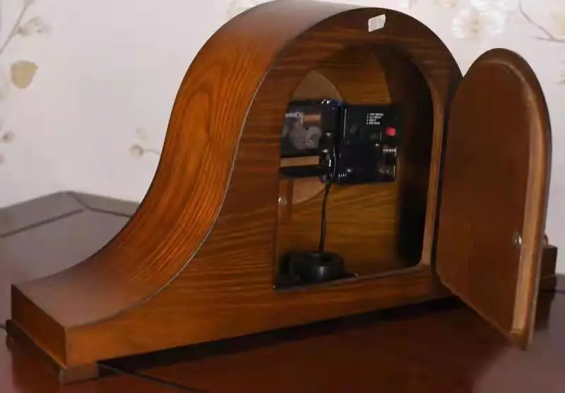 European style classical solid wood craft clock