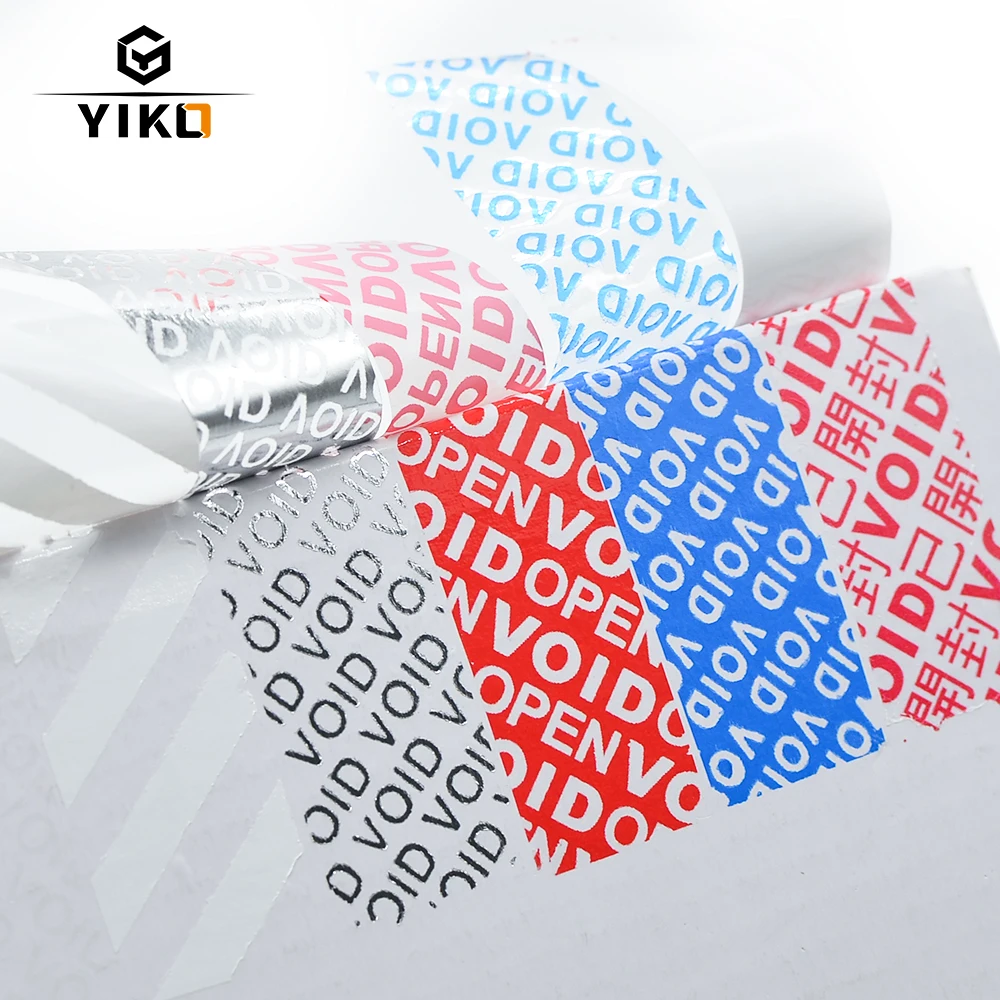 Customize Security Void Open Sticker Label Roll Clear Security Tamper Evident Tape For Packing Tamper Proof Seal