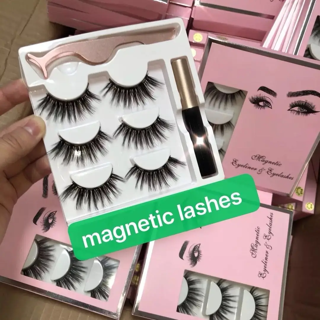 3 Magnetic Eyelashes Extension 3D Eyelashes on the magnet  Magnetic eye lashes Handmade reusable magnetic Lashes Cross Reusable