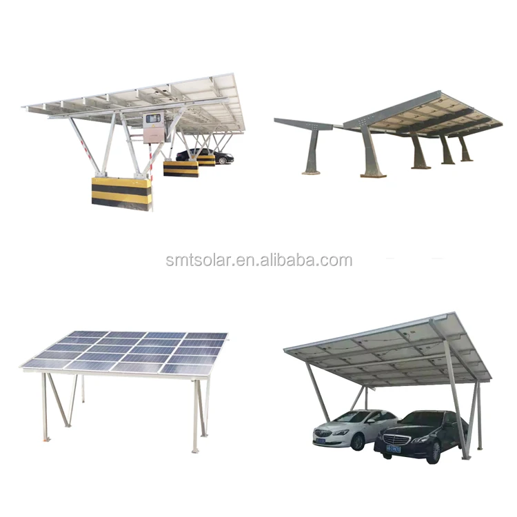 Galvanized Steel Solar Carport Waterproof Carport Solar Mounting System With Ev Charging Station