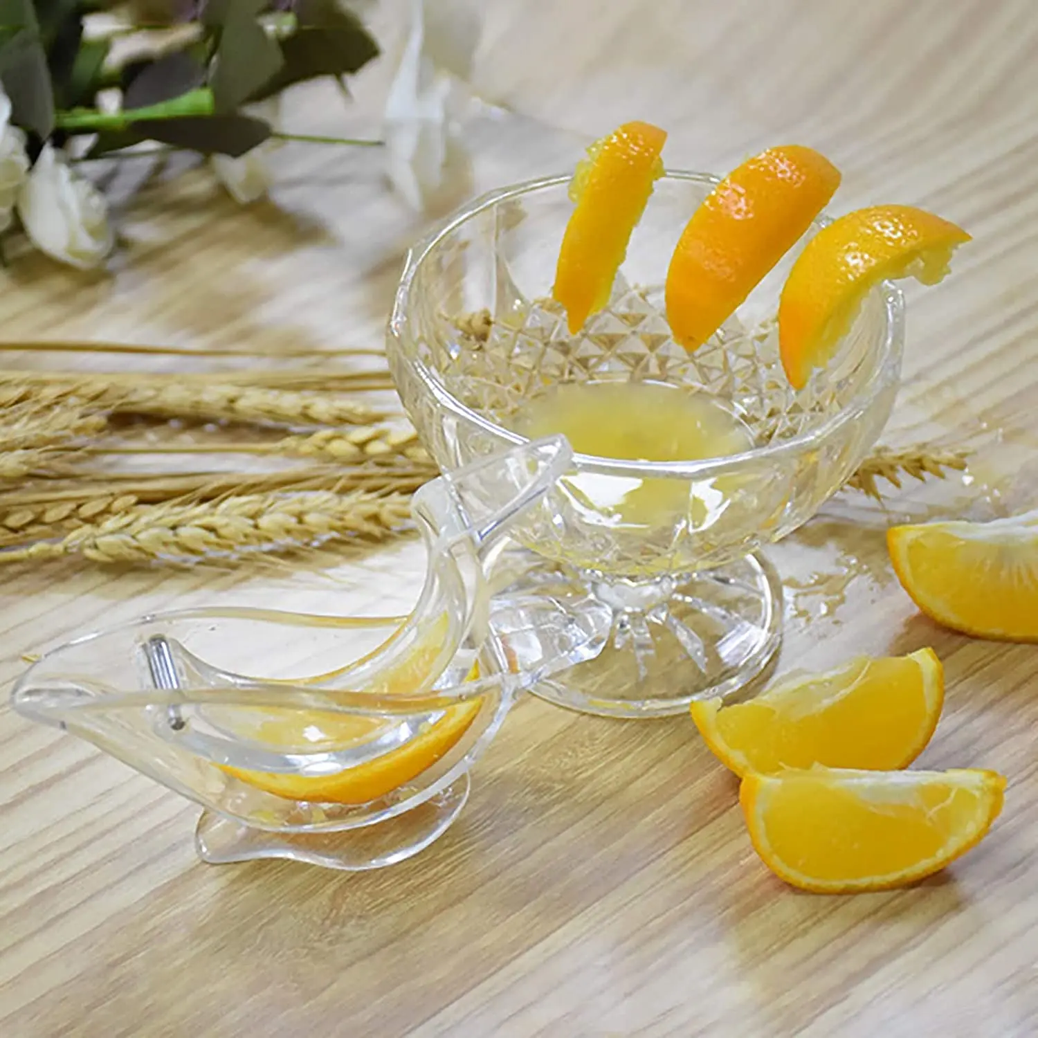 Acrylic Lemon Squeezer Clear Manual Press Juicer exprimidor de limon pajarito Bird Lemon Squeezers Glass Lemon Slice Squeezer
