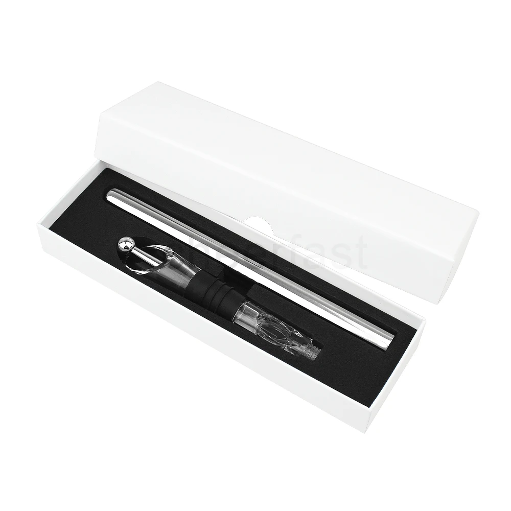 Newest 3 in 1 stainless steel wine cooler chiller stick Pure white box wine chiller stick gift set stainless steel wine cooler