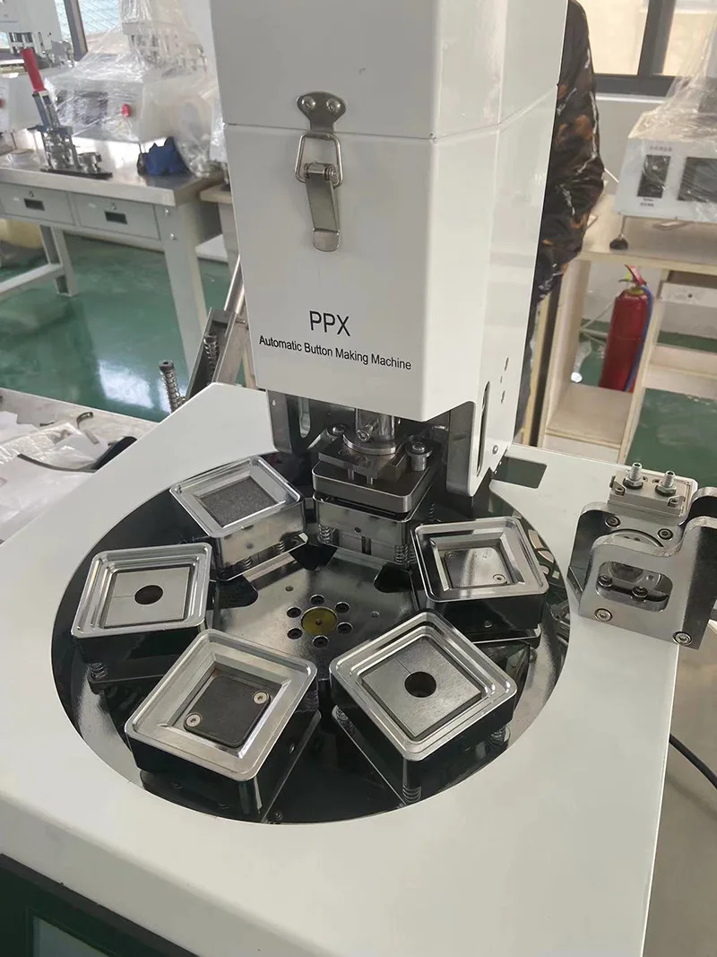 6 in 1 Semi-Automatic Fridge Magnet Maker Machine 50*50mm Pneumatic Pin Badge