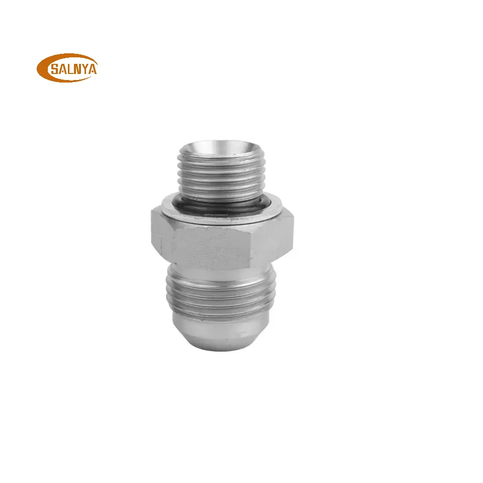 America Market Hydraulic Adapter Carbon Steel 37 Degree Flared JIC to BSPP Male Thread Straight Hose Tube Fittings