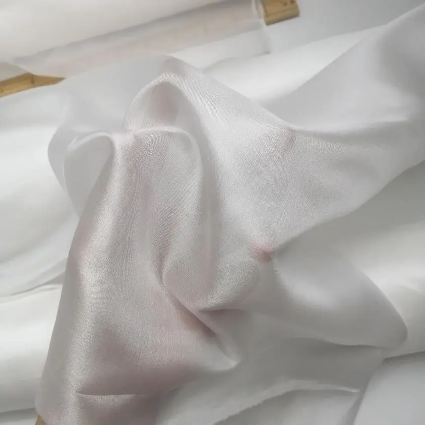Undyed White 100% Silk 8mm 45' Mulberry Silk Paj Habotai Pongee Fabric for Hand Painting
