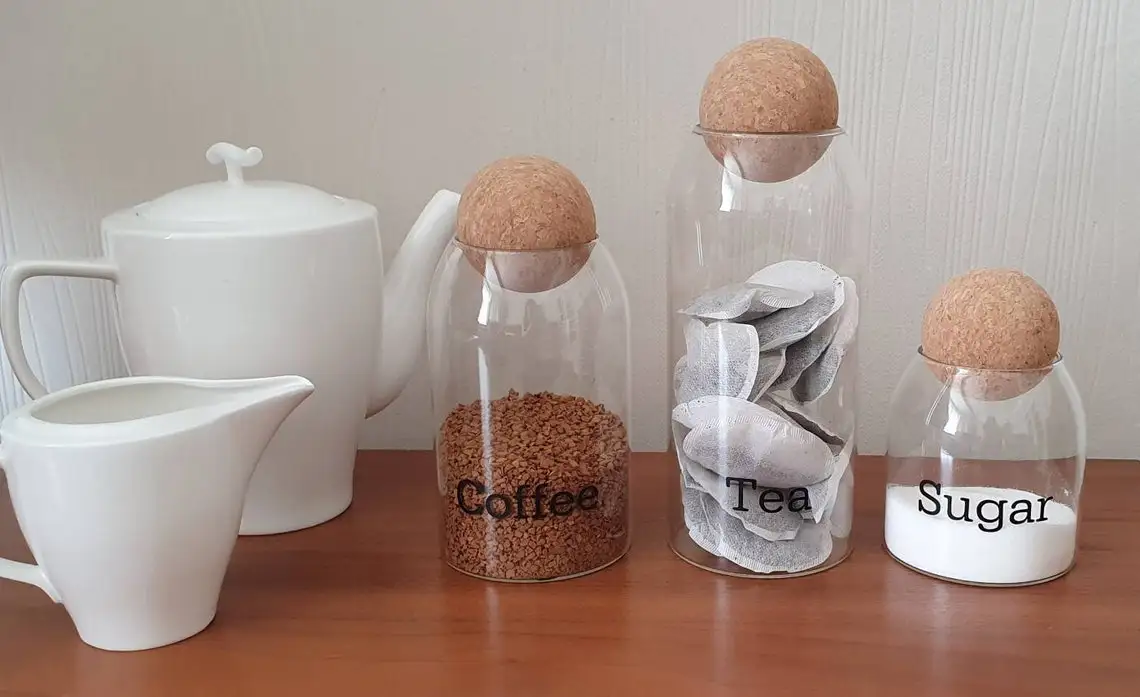 HOT SALE Cork Ball Lid for Food Storage Bottle Jar Custom Size and logo Kitchen Manufacturer Made Unique Wood