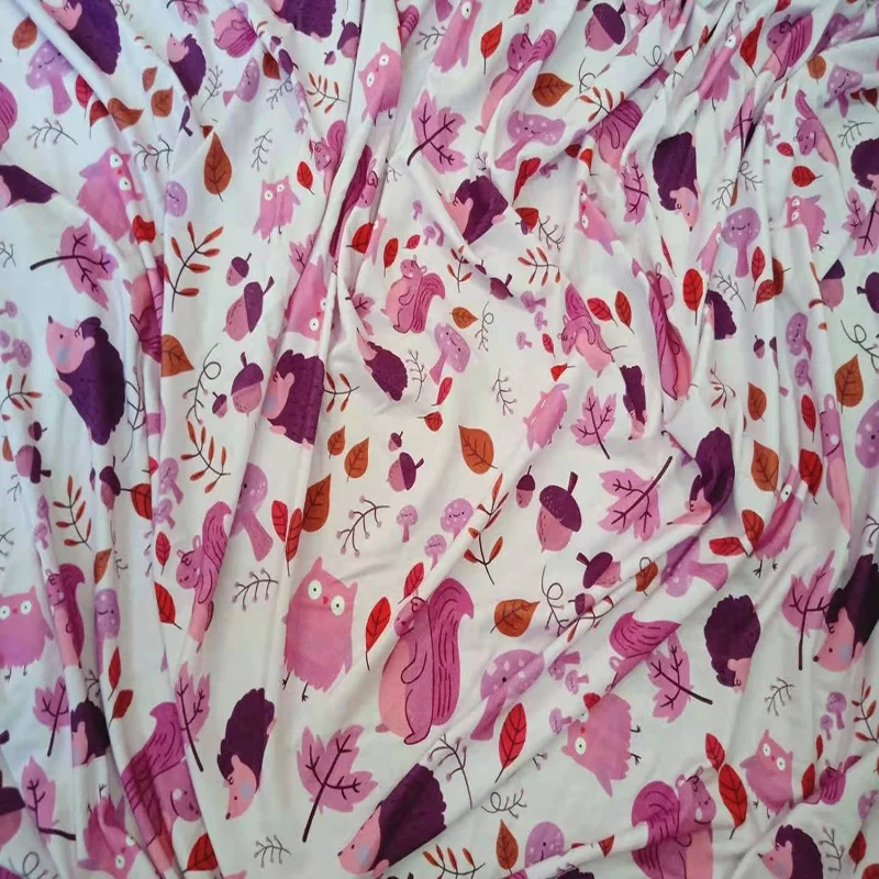 Wholesale China Supplier Printed 95%Modal  5%Spandex Modal Lycra Fabric For Soft Stretch Dress