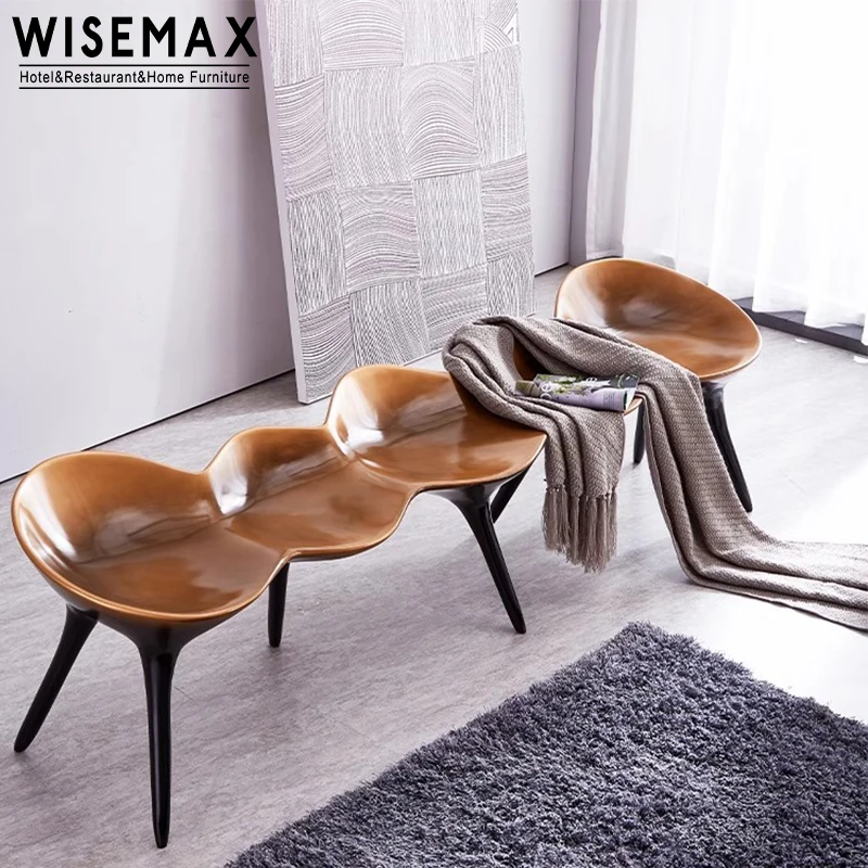 WISEMAX мебель уникальный роскошный дизайн компактная стеклопластиковые табуреты в форме кайерпилли для зала ожидания