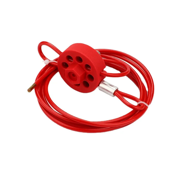 Auto-scaling Cable Lockout device with Stainless steel cable for lock out different energy sources