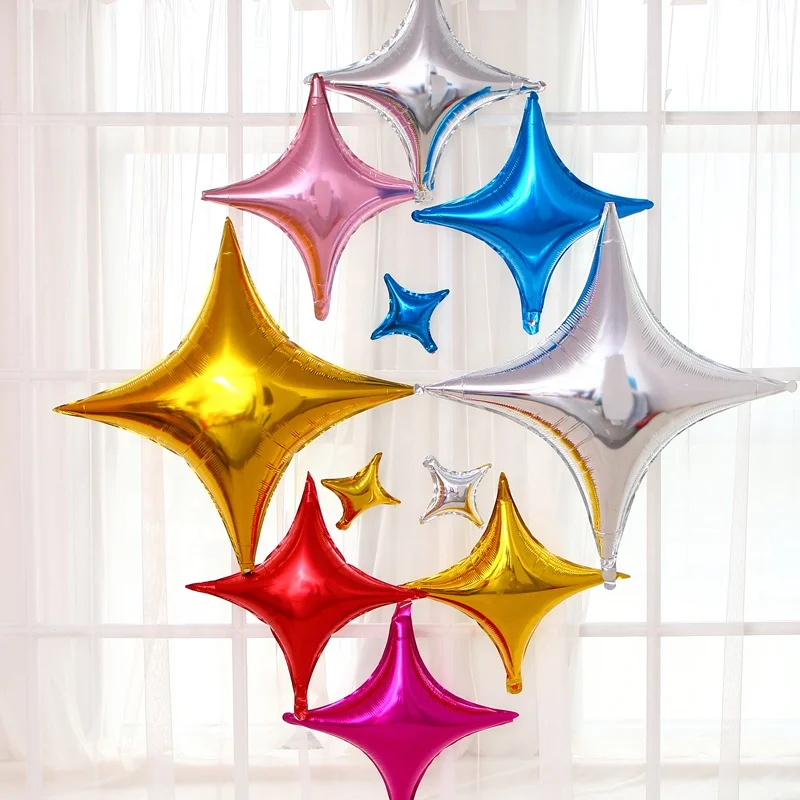 Wholesale 10 Inch 26 Inch Four-pointed Star Aluminium Foil Balloon for Decoration