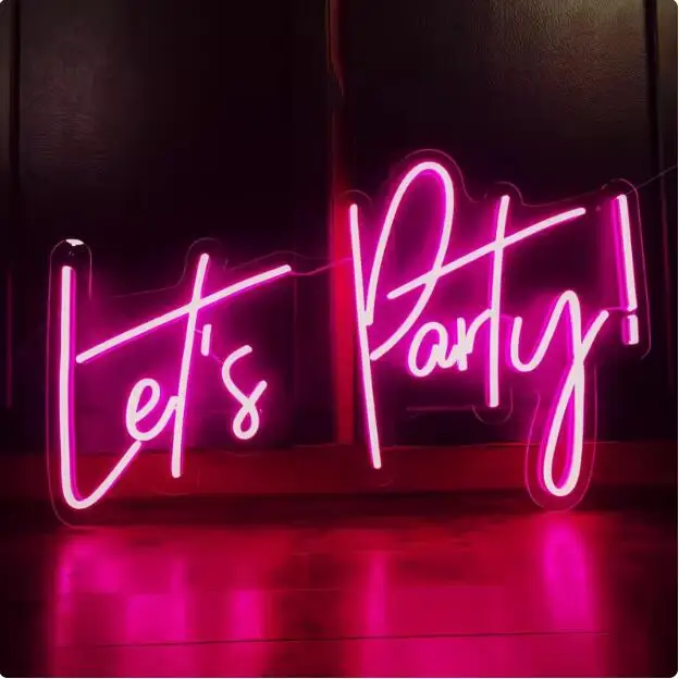 Custom Happy Birthday Neon Logo Sign Dropshipping LED Acrylic Letter Sign for Store and Company Decor Stand Installation