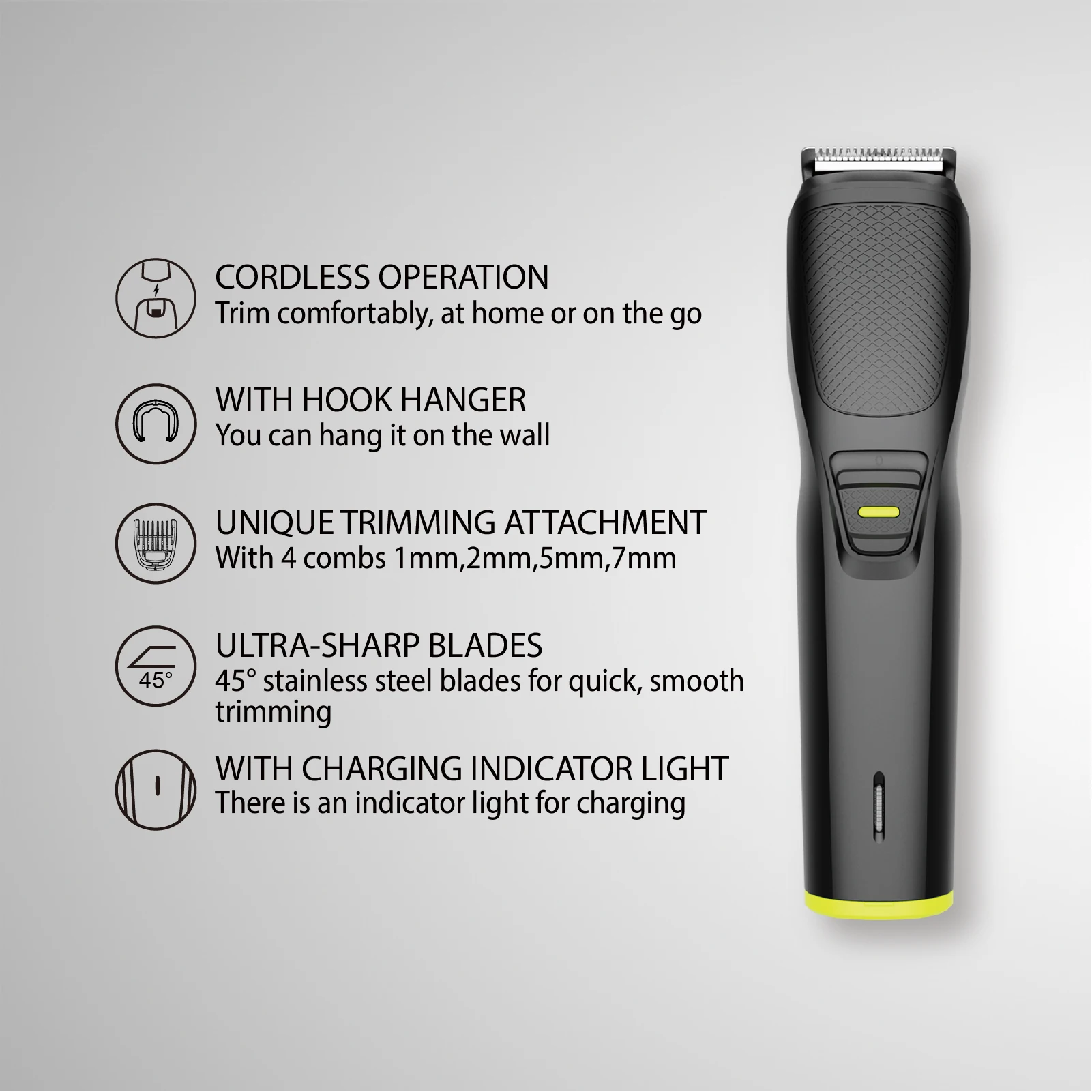 Professional Waterproof Hair Clippers for Men Rechargeable Cordless electric razor Hair Beard Trimmer
