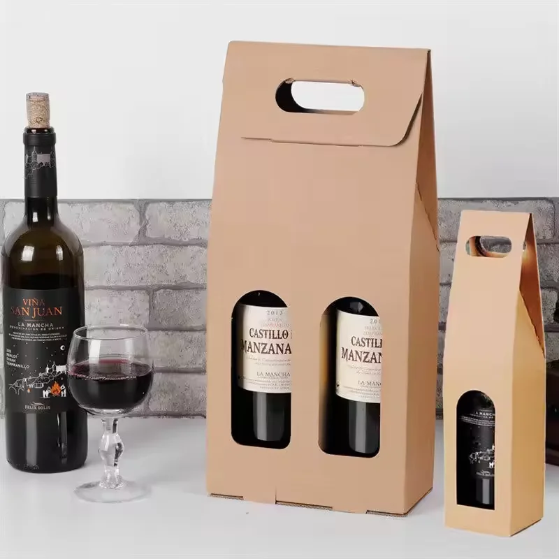 Factory Custom kraft paper packing bag Wholesale Fancy Luxury Wine Bottle Paper Gift Bag With custom paper cardboard bag