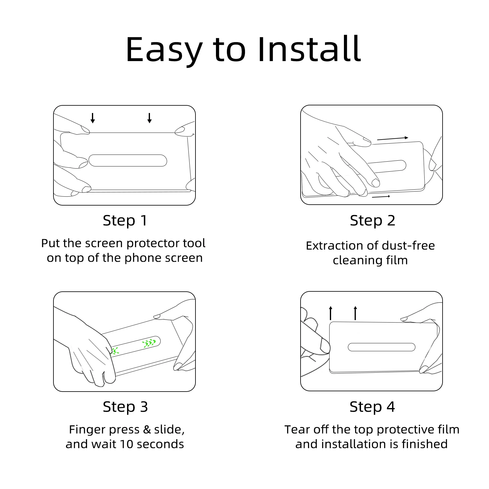 Free sample PMMA tempered glass screen protector installation kit for iphone 13 14 pro max tempered glass screen protector