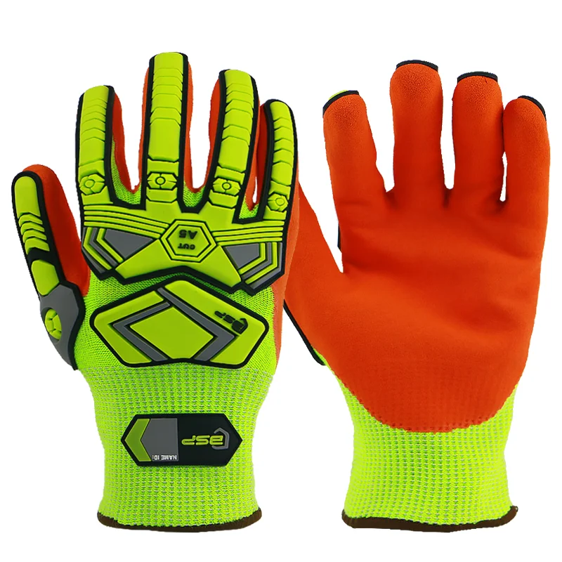 BSP impact resistant tpr anti-impact safety puncture proof work gloves safety construction anti cutting hand glove