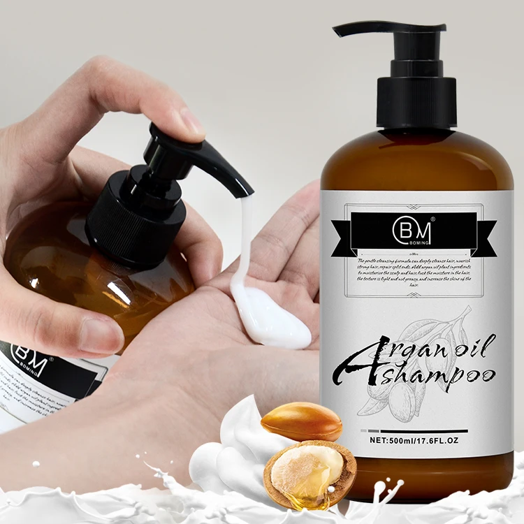 private label all natural thickening anti hair loss argan oil shampoo and conditioner set