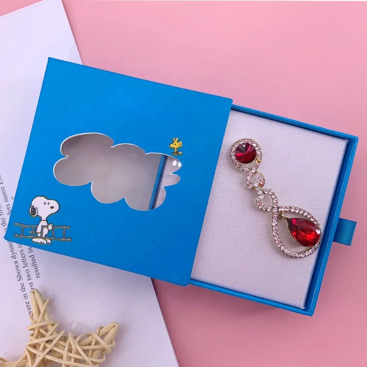 Бумажная ручка для изготовления ювелирных изделий на заказ, картонная упаковка, Подарочная скользящая коробка для драгоценностей с логотипом