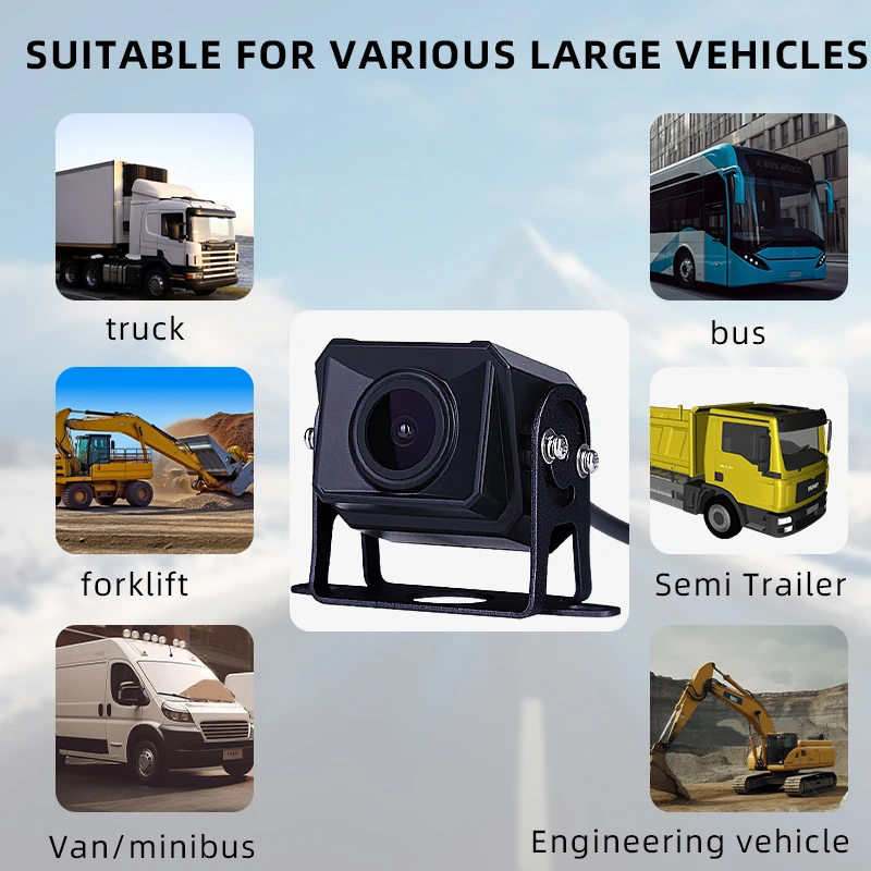 IP69 waterproof bus rear view camera 1080P AHD 12V night vision truck reverse camera