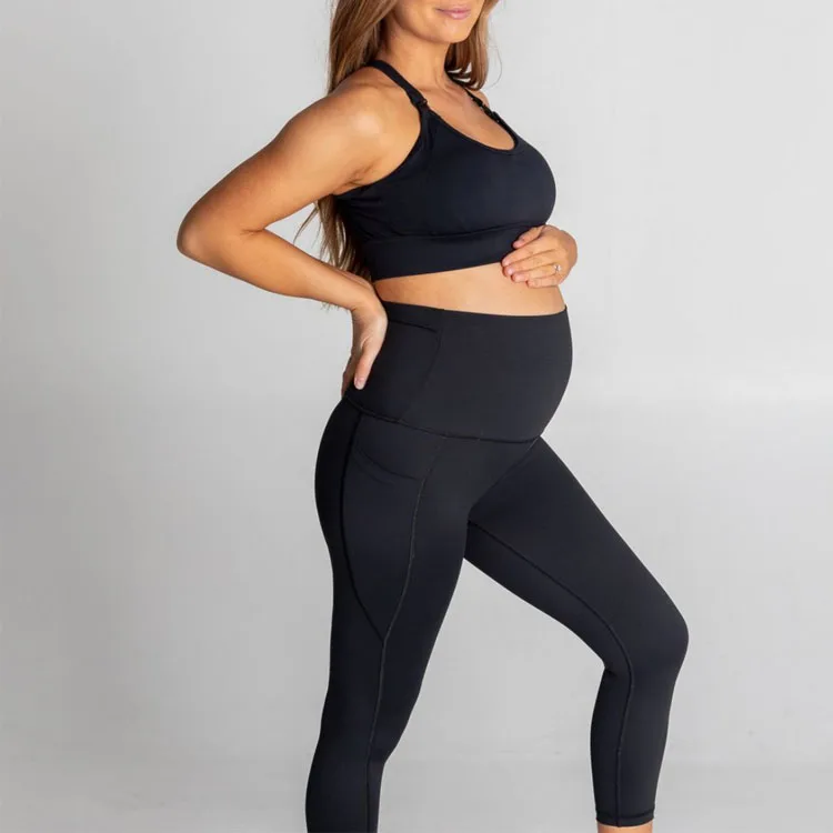 
Womens pregnancy nursing cothing hands free premium pumping maternity bra strap clips wireless sports bra 