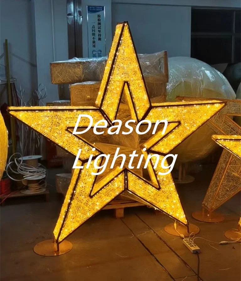 big star outdoor christmas decoration led motif light