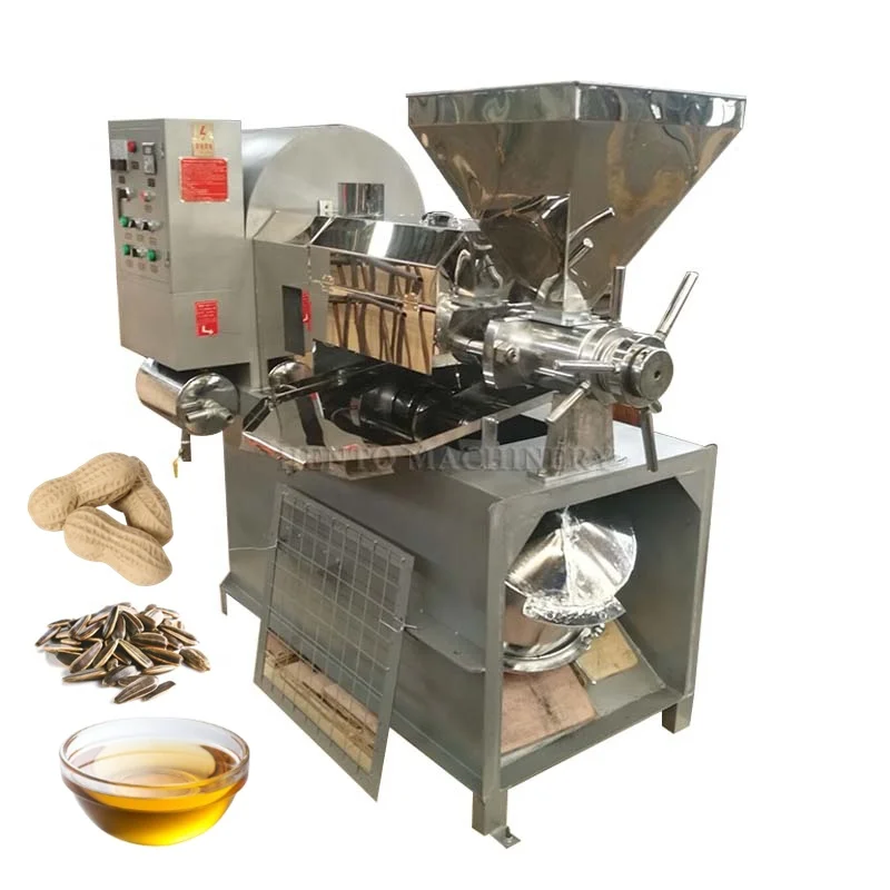 Energy Saving Pumpkin Seed Oil Extraction Machine / Stainless Steel Oil Press Machine / Sunflower Oil India Press