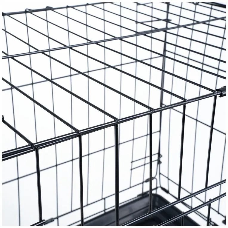 Wholesale Manufacturer Commercial Metal Dog Crates Cage,Metal Folding Dog Crate Black Impact Dog Crate 48 Inch